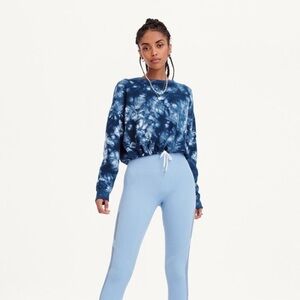 DKNY Tie Dye Crew Neck Pullover With Tie in Galaxy